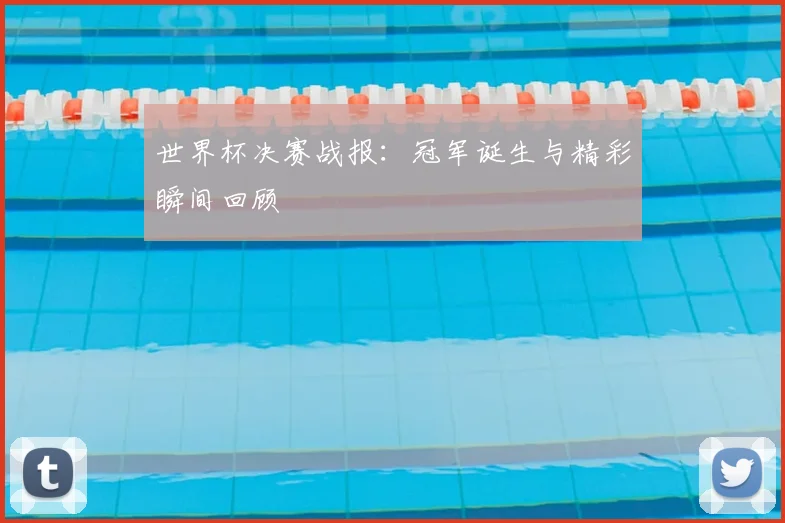 世界杯决赛战报:冠军诞生与精彩瞬间回顾