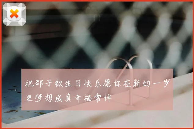 祝邵子钦生日快乐愿你在新的一岁里梦想成真幸福常伴